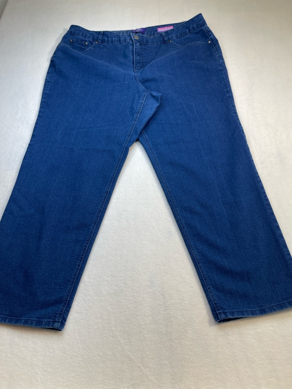 Just My Size WOMENS SIZE 24W CLASSIC FIT Indigo Relaxed Straight Jeans - Picture 1 of 10